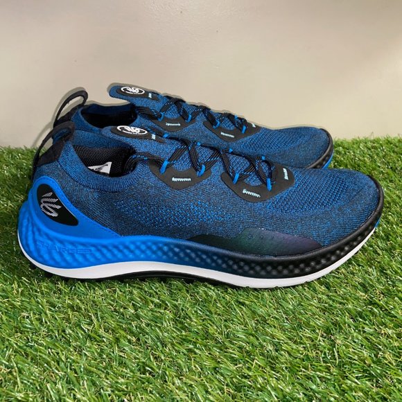 Under Armour Charged Curry Spikeless Golf Shoes Blue 3025072-001 Mens NEW main image 8